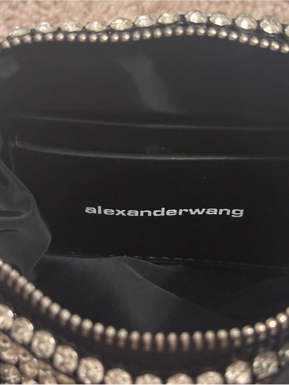 Alexander Wang Silver Crystal Mini Bag with Black Strap - Picture 13 of 16